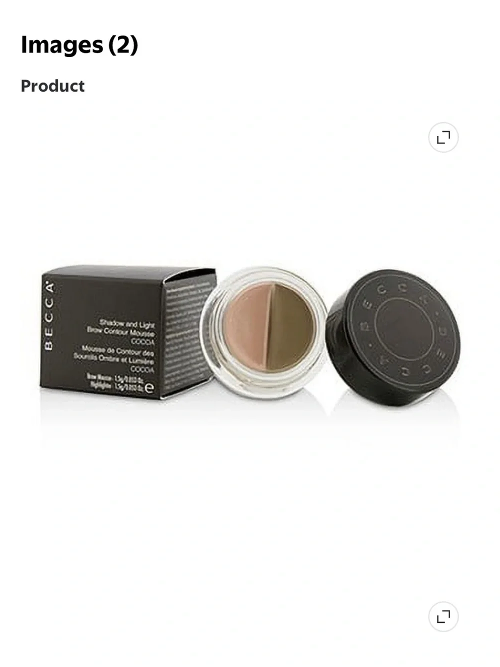 BECCA Dual-Tone Brow Colour Mousse in Cocoa (Taupe & Warm Brown)